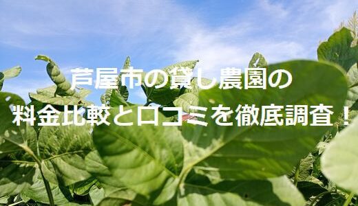 芦屋市の貸し農園の料金比較と口コミを徹底調査！