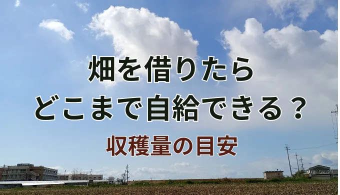 畑を借りたらどこまで自給できる？