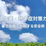 夏の畑作業・熱中症対策ガイド｜暑さ指数で判断する安全術